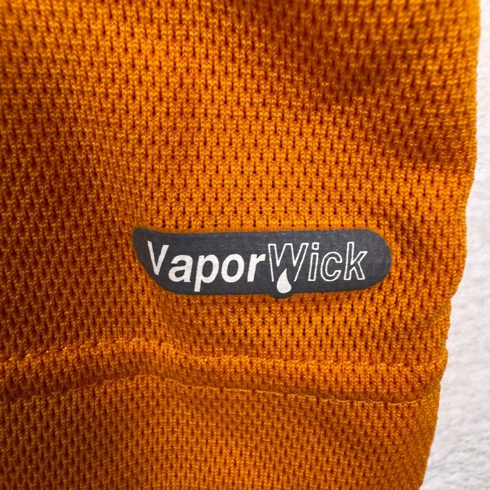 The North Face Flight Series Mens M M‎ Orange Gray Quarter Zip Vaporwick Shirt